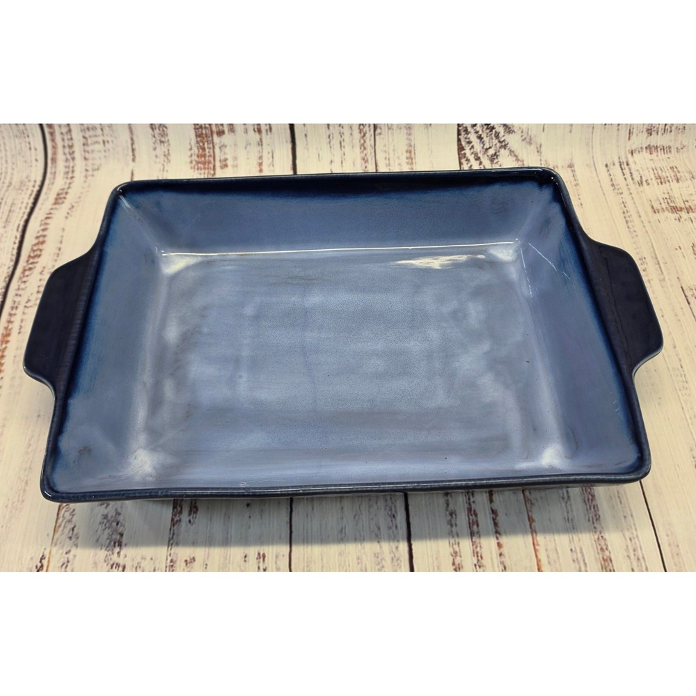 Sango Bakeware Dish Nova Blue 4934 Blue Good Ceramic Rectangular Baker 13.5in